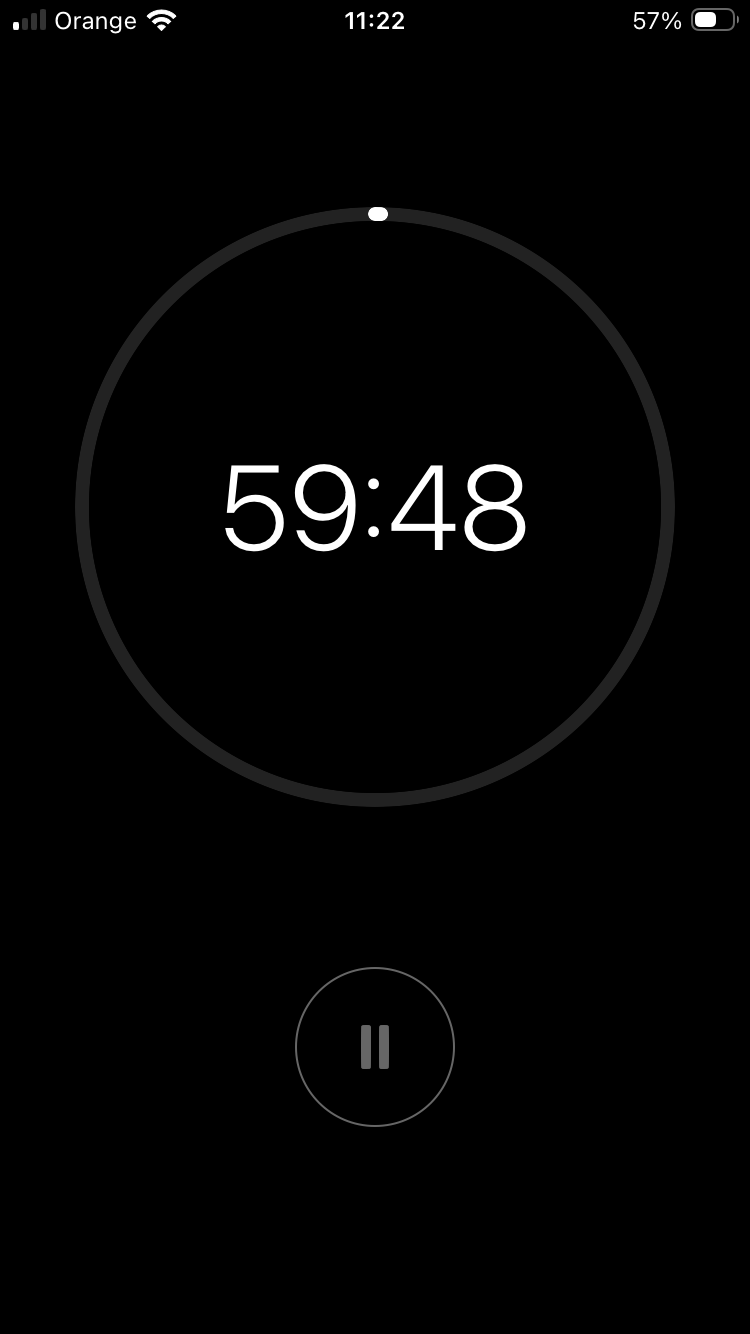 jufo meditation timer showing countdown